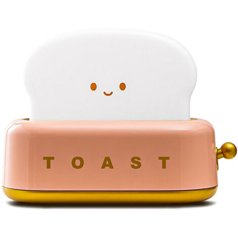 Mini-Toaster-Nachtlicht für Kinder, niedliche Dekoration für Schlafzimmer, Wohnzimmer, Esszimmer, Büro, einstellbarer Timer, Weihnachtsgeschenk für Mädchen, Jungen und Freunde