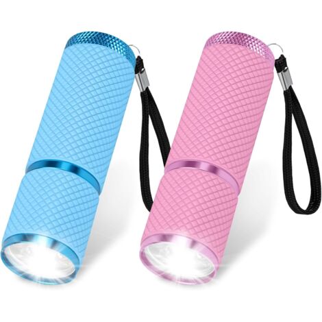 mini torce, torce a LED ultra potenti, torce a batteria, set di torce a LED con 9 luci LED, per lavoro, campeggio, lettura, passeggiate