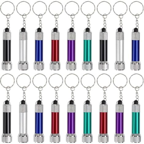Mini torcia a 18 LED - Portachiavi - Alluminio - Estremamente luminosa - Impermeabile - Per campeggio, escursionismo, emergenze