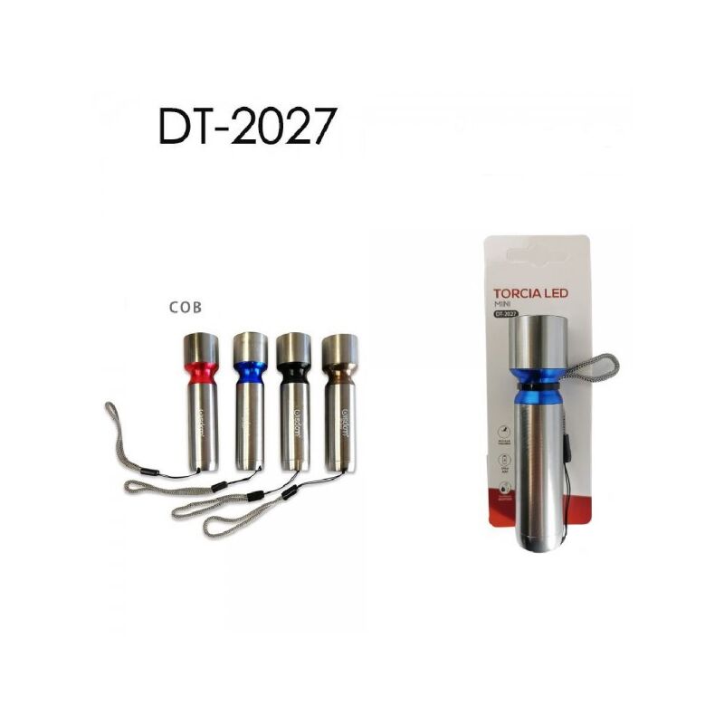 Image of Trade Shop - Mini Torcia Elettrica Led Cob Tascabile Portatile Gancetto Vari Colori Dt-2027