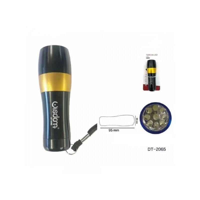 Image of Trade Shop - Mini Torcia Elettrica Luce Led Cob Tascabile Portatile Resistente Gancio Dt-2065