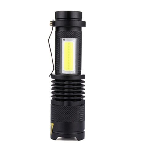 Mini torcia LED ricaricabile USB-C, zoomabile, 3 modalità di illuminazione, torcia portatile per campeggio, escursionismo, emergenze, corsa, ciclismo [Classe energetica A]