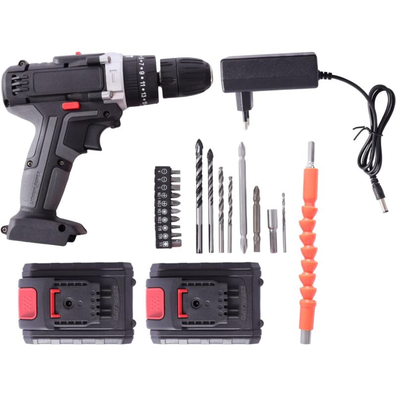 Mini tournevis électrique sans fil avec chargeur de batterie 2 batteries led Perceuse-visseuse sans fil 1450 tr/min 220 v Prise européenne