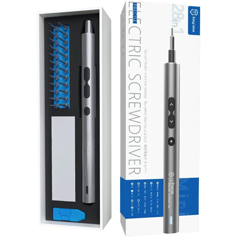 ZVD - Mini Tournevis Électrique Sans Fil - Charge usb, Magnétique, Portable, Kit de Réparation Puissant