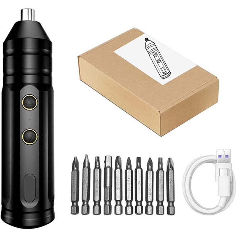 Mini tournevis électrique sans fil, ensemble d'outils électriques portables, tournevis électrique multifonctionnel rechargeable