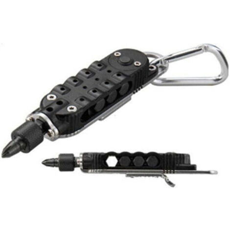 Mini tournevis multifonctionnel pour l'extérieur, tournevis en forme de porte-clés, outil de réparation Portable en acier