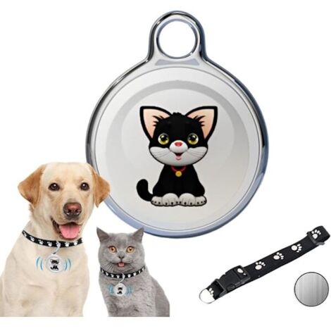 Mini traceur GPS pour chat - Collier étanche pour le suivi en temps réel des chats et des chiens (W)