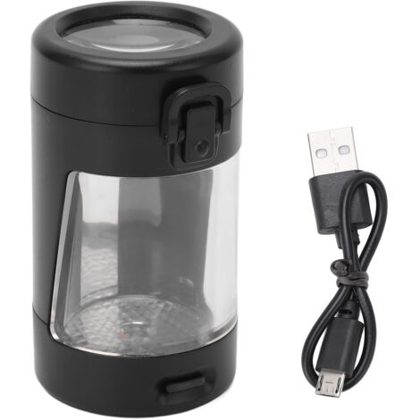 Mini-tragbare, transparente, leuchtende und geruchsdichte Aufbewahrungsbox mit USB-Kabel für Gewürze