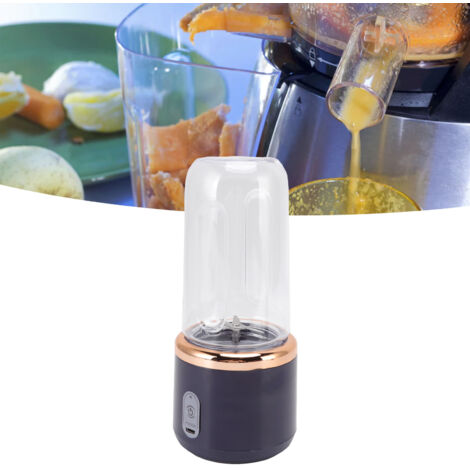Mini-Tragbarer Mixer mit 6 Hochgeschwindigkeitsklingen, 300 ml Fassungsvermögen, USB-Aufladung, lebensmittelechtem ABS-Material, kabellosem Etui für Früchte und Eiswürfel