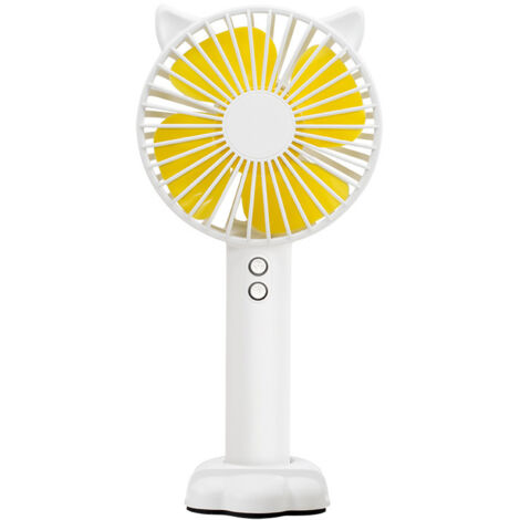 Mini-Tragventilator mit Handyhalterung, Bedienungsanleitung und USB-Anschluss, vertikales Design für Büro, Reisen und Zuhause, batteriebetrieben
