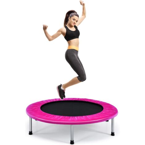 Trampolino Fitness Pieghevole Nero/Rosso Con Tappetino In PP - Per Addominali E Esercizi A Casa