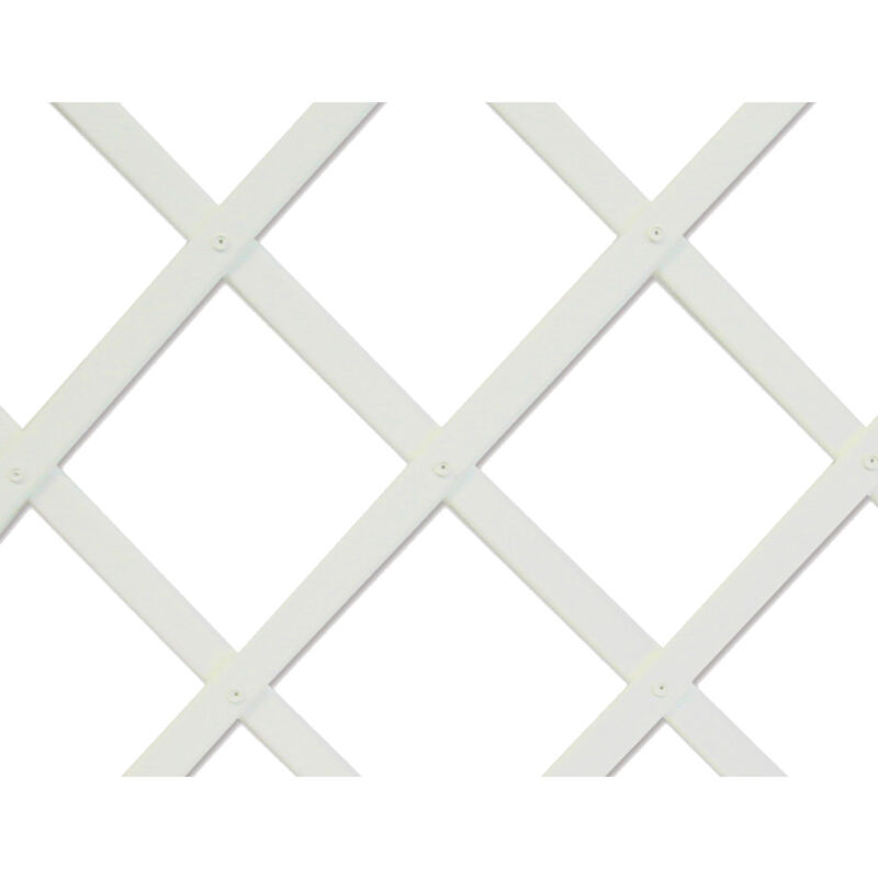 Trelliflex treillis plastique 1x2m couleur white profilé à lattes 22x6mm nortene.