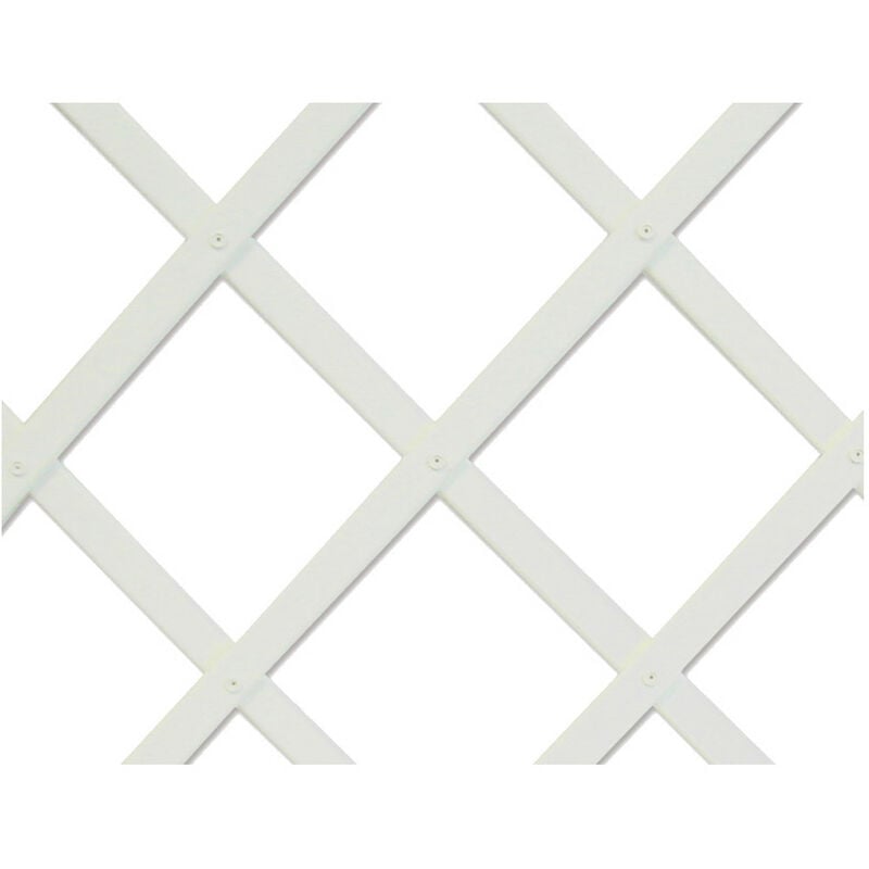Trelliflex Treillis Plastique 0,5x1,5m Couleur Blanc Profilé De Lattes 22x6mm Nortene