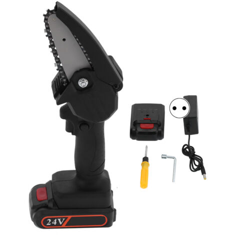 Mini Tronçonneuse Électrique Portable pour Jardin et Bricolage, Outil de Taille FYD‑003 Noir Prise EU AC110‑240V