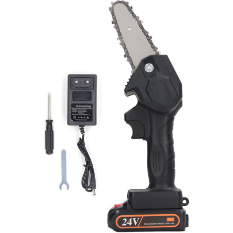 Mini trononneuse électrique portative sans fil avec batterie au lithium pour la coupe du bois, camping, usage domestique, prise UE 100 à 240 V