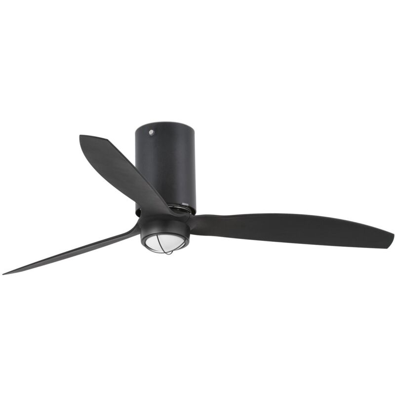 Faro Barcelona - mini tube fan led Deckenventilator schwarz matt mit Licht smart