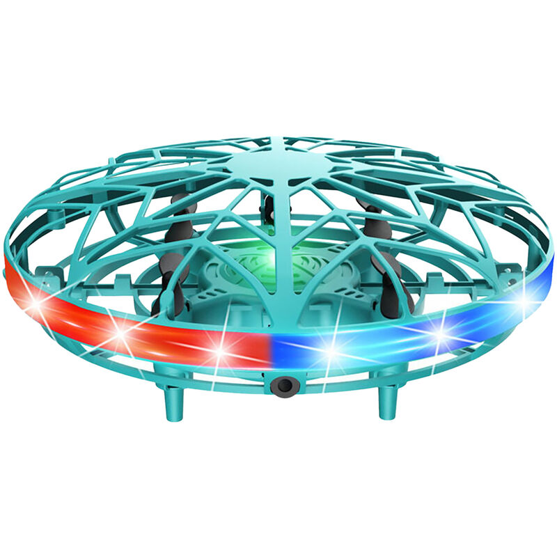 

Mini UFO Drone con luces LED de colores Sensor de movimiento Drone 360 ​​° Giratorio Flying Toy Regalos Drones operados a mano para ninos Adultos