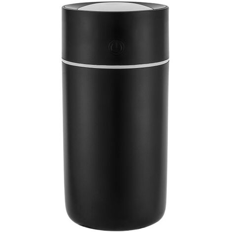 Mini umidificatore portatile con luce notturna a LED colorata (nero)