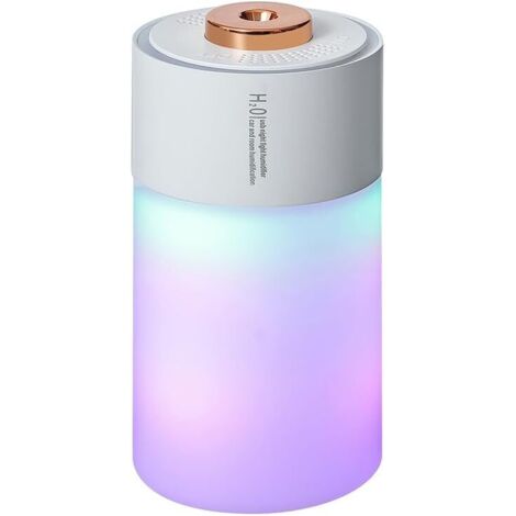 Mini umidificatore USB diffusore d'aria con luce notturna purificatore d'aria ufficio casa forniture accessori macchina bianco
