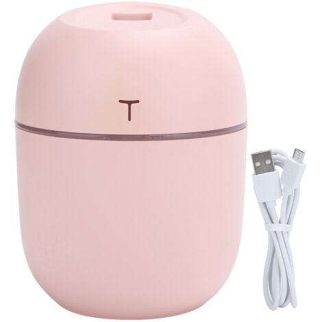 Mini-USB-Diffusor für ätherische Öle mit LED-Nachtlicht – Aromatherapie-Luftbefeuchter (Pink)