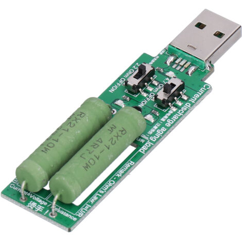 Mini-USB-Entladetester mit 1A/2A-Tasten für Powerbanks, 5VDC-Lastwiderstand