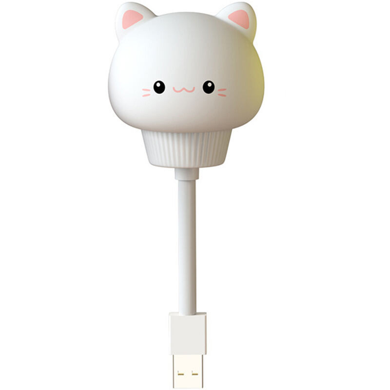 

Mini USB flexible LED Luz de noche Lindo conejo / oso / gato / pato Lampara de alimentacion para bebes Lampara de lectura portatil,gato