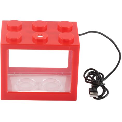 Mini-USB-LED-Aquarium-Dekorationslampe für Schreibtisch - Teetischdekoration (Rot)