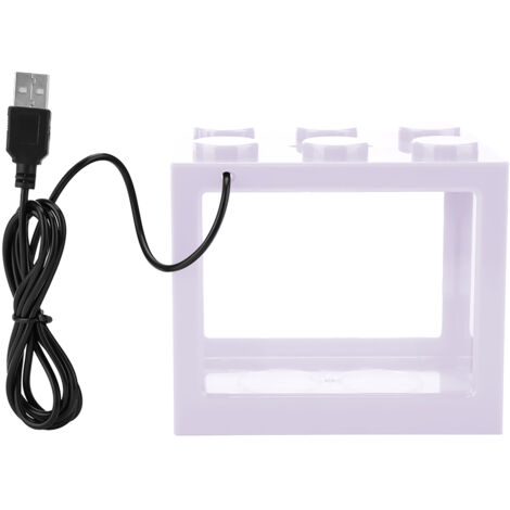 Mini-USB-LED-Aquariumlampe für den Schreibtisch – Dekorative Teetisch- und Aquariumsdekoration (Weiß)