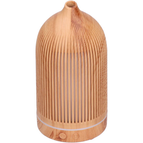 Mini-USB-Luftbefeuchter 200 ml mit Nachtlicht und Aromadiffusor, helles Holzdesign