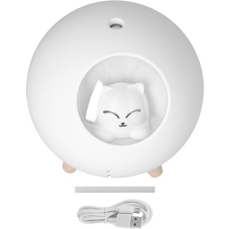 Mini-USB-Luftbefeuchter 220 ml fürs Auto – Kaltnebel-Sprühgerät für Büro und Schlafzimmer, hübsches Weiß