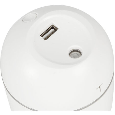 Mini-USB-Luftbefeuchter fürs Büro, weißes ABS-Gehäuse, 220 ml, 5–10 Std., 40 ml/h, leise