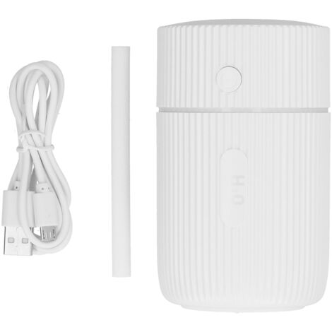 Mini-USB-Luftbefeuchter mit farbigem Licht für Büro, Auto, Schlafzimmer – Weiß