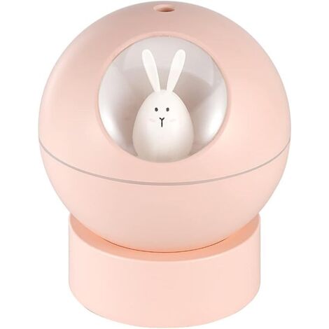 Mini USB Multi-Mode Humidifier for Office or Desk, Cartoon Pattern, Decompression Gift (Pink)