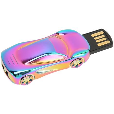Mini-USB-Stick mit 64 GB für Sportwagen, USB 2.0, sofort einsatzbereit, für Autos, PCs und Laptops, kompaktes und farbenfrohes Design