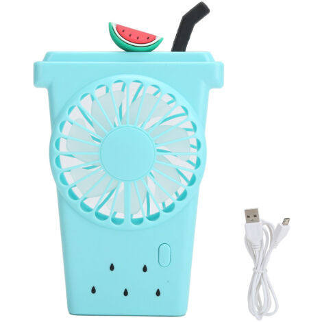Mini-USB-Taschenventilator mit 3 Geschwindigkeitsstufen, wiederaufladbar, tragbar für Büro, Zuhause und Outdoor-Aktivitäten – Blau