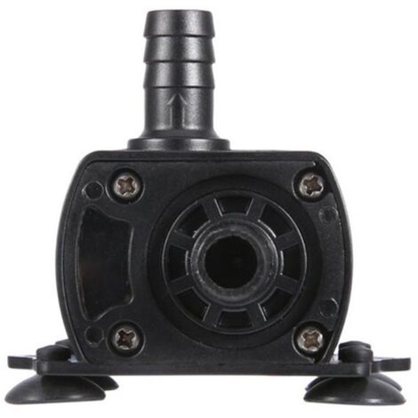 Mini-USB-Tauchpumpe, ultraleise, 5 V DC, 250 l/h, QR50A für Aquarium/Garten/Pool – Schwarz, Kunststoff, 8 mm/8,5 mm Durchmesser
