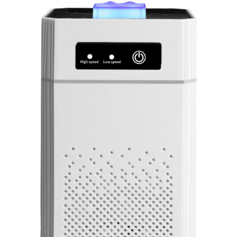 Mini-UV-Luftreiniger mit negativer Ionisation für Zuhause, weißes ABS, leise (34 dB)