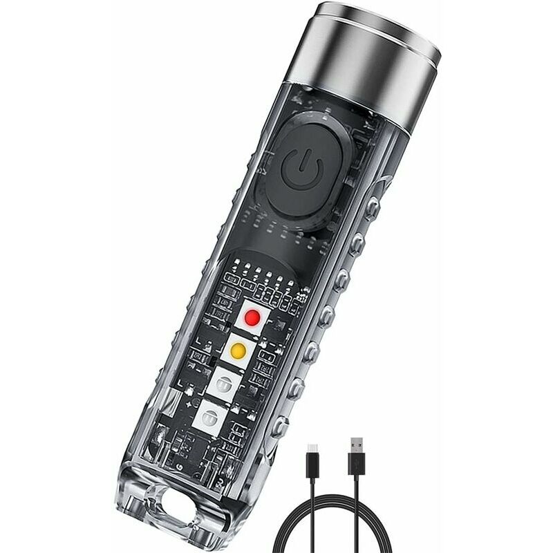 Mini uv Torch Light, 400 Lumens Rechargeable led Flashlight usb Magnetic Multifunction Torch Light Waterproof IP65 With Ultra Violet / White / Red