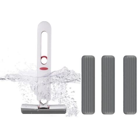Mini Vadrouille De Nettoyage De Bureau Lavable À La Main,Balai Éponge Avec Fonction Essorage, Portable Mop Vadrouille De Nettoyage