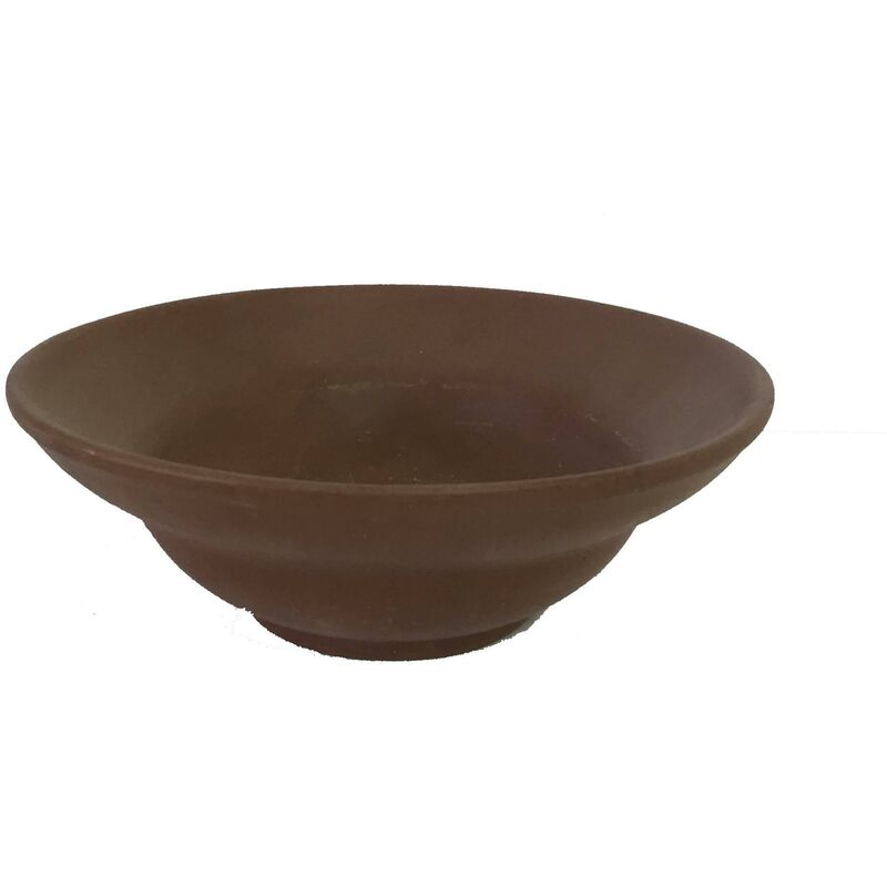 Image of Mini vaso in terracotta marrone diam cm 15 x h 6 Bx base 6,5 ca 15