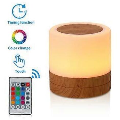 Mini veilleuse LED, lampe de chevet colorée, lampe de nuit tactile, lampe de table rechargeable avec lumière pour chambre, chambre de bébé et salon