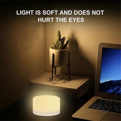 Mini veilleuse LED rechargeable USB avec capteur tactile, lumière chaude