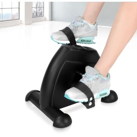 Mini vélo d\'appartement - AGM - Pédale Réglable Entraîner des Bras et Jambes avec Écran LCD Noir