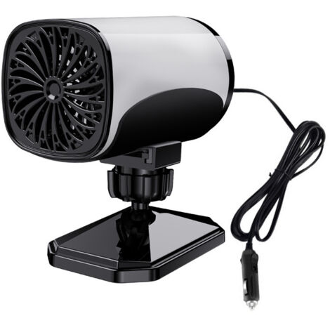 Mini ventilador calefactor de 12 V, calentador de ventilador de ahorro de energía de 120 W, ventilador de calefacción eléctrico giratorio USB con soporte giratorio de 360 grados
