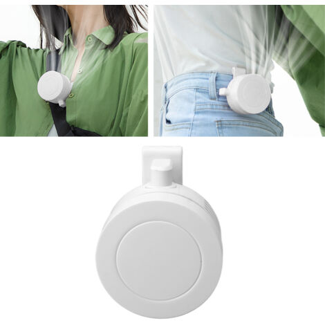 Mini ventilador con conexión USB, 900 mAh, ultra silencioso, con clip y correa de transporte para oficina, viajes, camping y jardín – fabricado en plástico ABS.