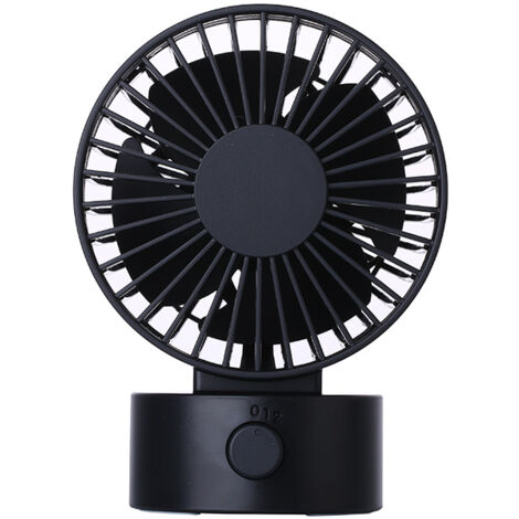 Mini ventilador de escritorio silencioso, ventilador USB portátil personal para oficina, hogar, estudio y dormitorio - Negro