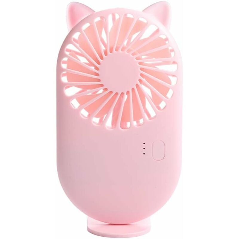 

Mini ventilador de mano portátil, enfriador de viaje en aire fresco, mini ventiladores, gato rosa