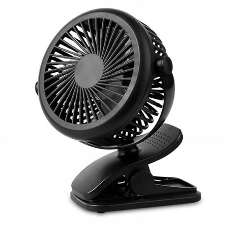 Mini ventilador portátil de escritorio, ventilador personal USB de 3 velocidades con rotación de 360 grados, cable USB y batería para el hogar y la oficina.