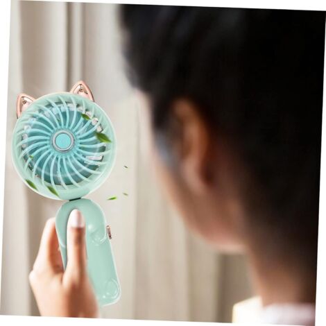 Mini ventilador portátil, pequeño ventilador USB plegable - tres velocidades, ideal para la oficina y uso en exteriores - 1 unidad