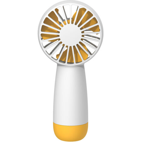 Mini ventilador portátil, recargable por USB, de 3 velocidades, de bolsillo, ideal para el hogar, la oficina, actividades al aire libre y viajes (blanco).